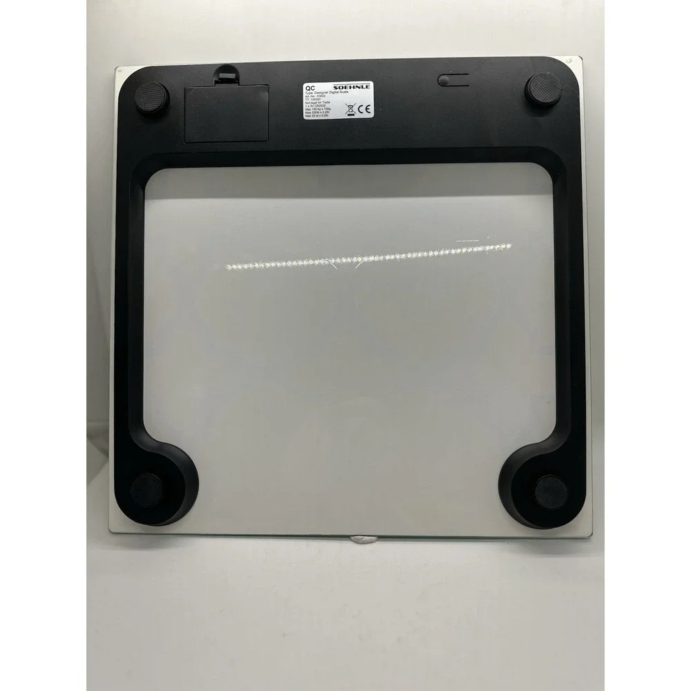 Soehnle Designer Digital Bathroom Scale‎ 63822 Glass Quatrefoil Pattern 330lb